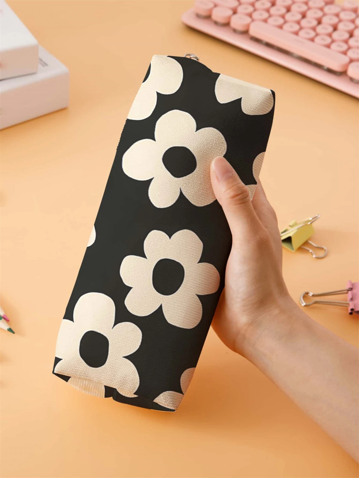 Small pencil case, large capacity pencil case, multifunctional stationery storage bag, student school organization supplies