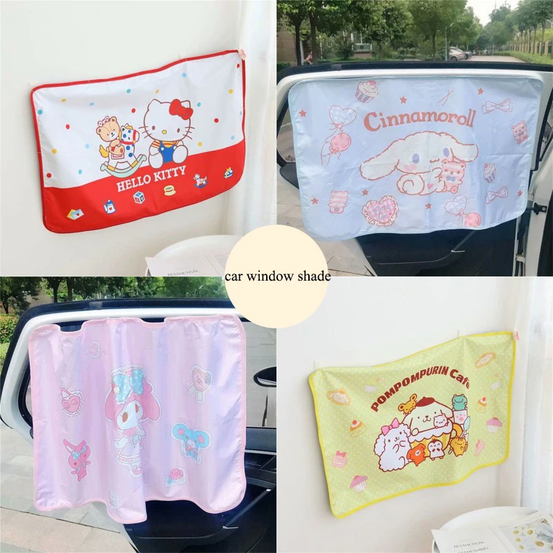 Sanrio Kawaii My Melody Car Sunshade Cloth Cartoon Cinnamoroll