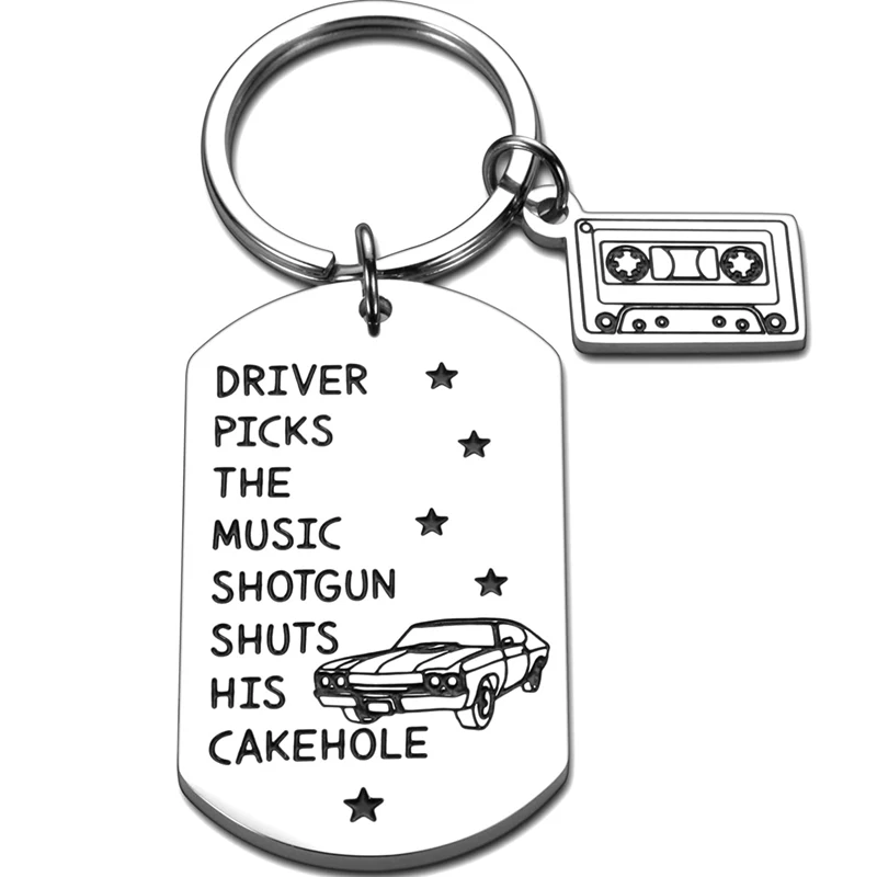 Lustige Musik Liebhaber Keychain Geschenk Brother Sohn Geburtstag Graduierung TV Zeigen Waren Geschenke für Musiker Trucker Neue Fahrer Picks