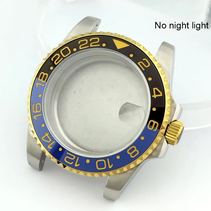 Mechanical Watch Movement Watch Movement GMT case diameter 40mm sapphire lens 50M waterproof suitable for NH34 movement assembly watch accessories parts