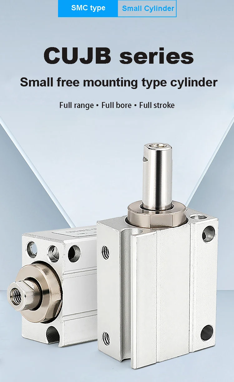 CDUJB 4/6/8/10/12/16/20 mm freier Montage-Pneumatikzylinder mit Magnet, doppeltwirkender Hub, 5/10/15/20/25/30/35/40/45/50 mm – Detail 1
