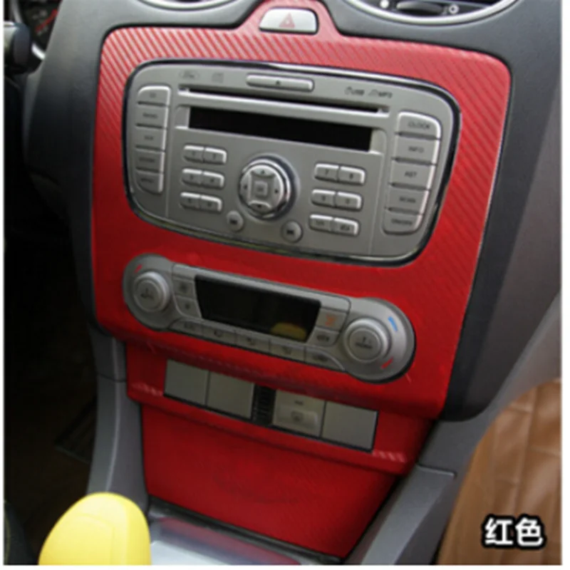 Color My Life Car Carbon Fiber Console Protector Sticker Case for Ford Focus 2 MK2 2009 2010 2011 2012 Accessories Car Styling