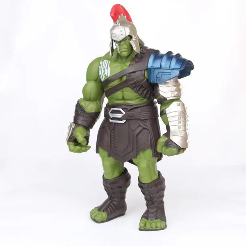 

33cm Hulk Avengers Marvel Thor 3 Ragnarok Hands Moveable Hammer Battle Axe Gladiator Action Figure Model Toy Big Size Accessory