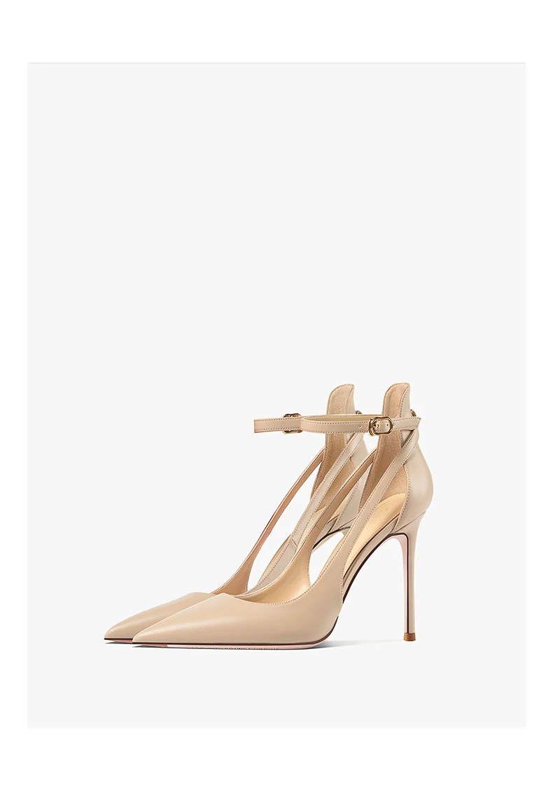 Women's sandals 2026 Real Leather Gladiator Sandals Summer High Heels Shoes Brand Heeled sandals Pointed toe Evening Dress Shoes