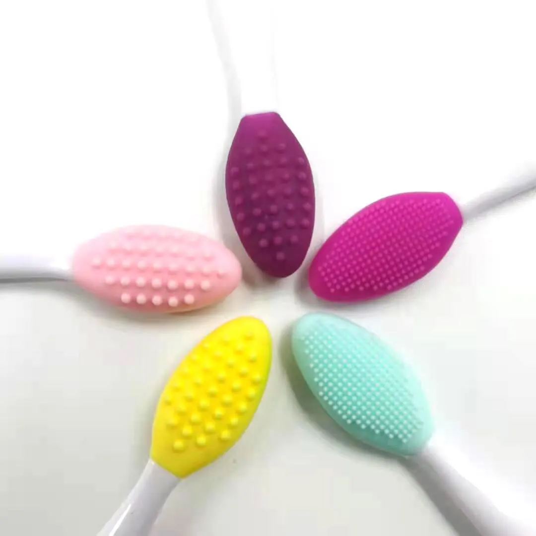 Skin Care Lip Exfoliating Facial Cleansing Face Scrub Nose Clean Brush Blackhead Remove Silicone Double-Sided Skin Care Tool 5