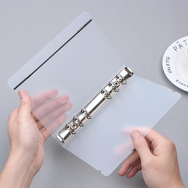 A4 Binder 4 2 Ring Folder Transparent for Card Sleeves File Document  Organizer Loose Leaf Notebook Cover Refill Pages Collection - AliExpress