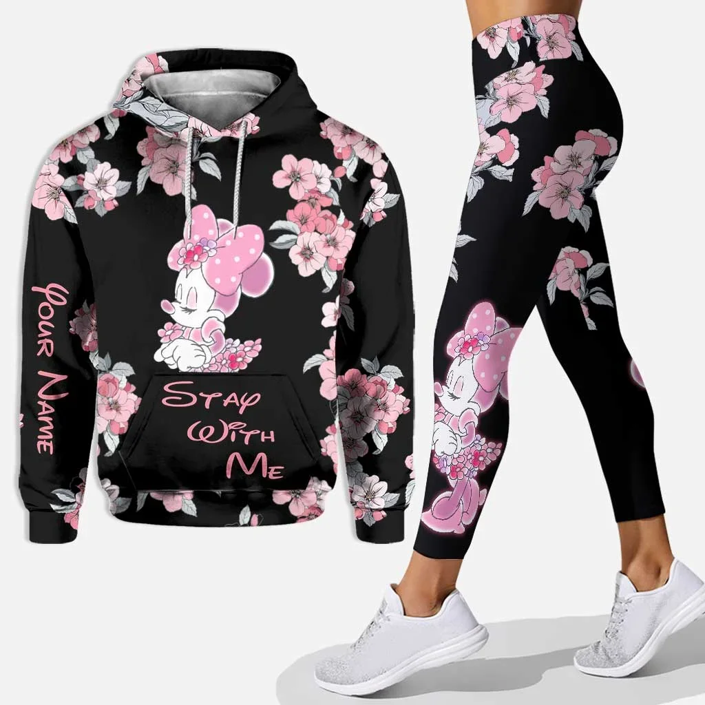 

Personalized Disney Mickey Mouse Minnie 3D Women's Hoodie and Leggings Suit Minnie Yoga Pants Sweatpants Fashion Sports Suit