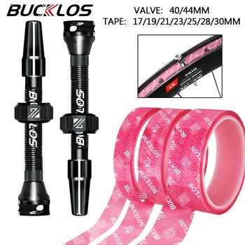 BUCKLOS 40 MILLIMETRI 44 MILLIMETRI Bici Tubeless Valvola CNC Bici Da Strada Presta Valvola Della Bicicletta Tubeless Cerchione Nastro MTB Valvole F/V Ruote Set di Nastro striscia