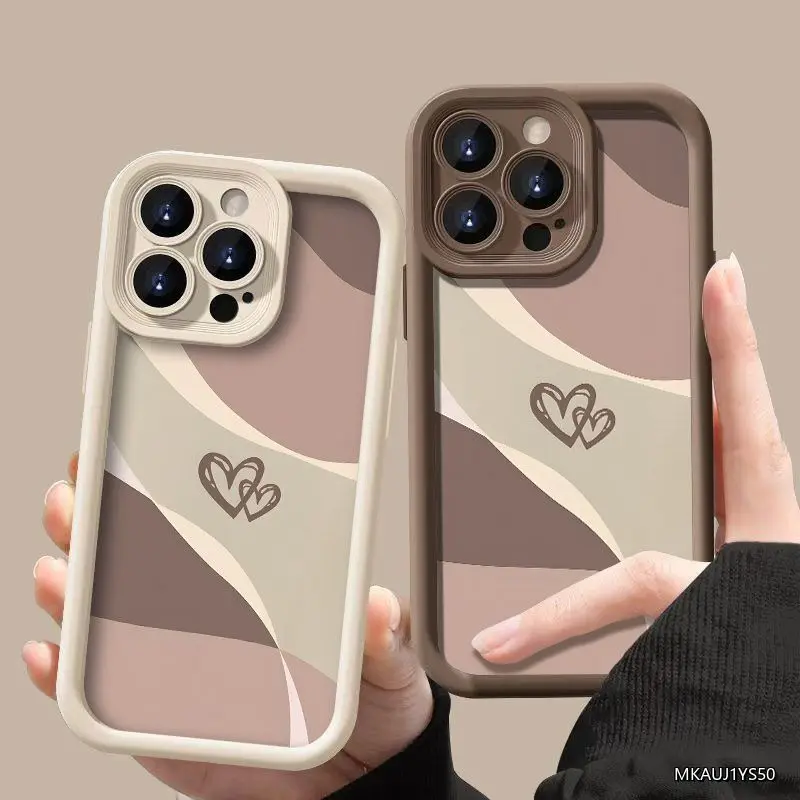 Minimalist Heart Pattern Silicone Phone Case Cover