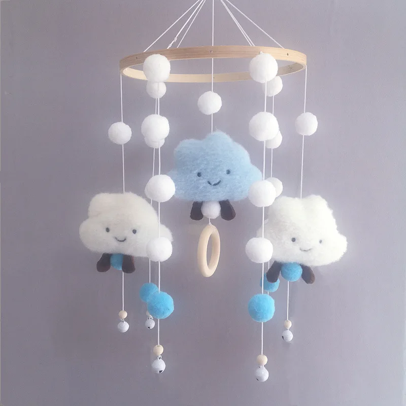 Cloud Hair Ball Wind Chime Bed Bell Baby Bed Decoration Pendant Children's Room Wall Decoration Pendant Children Wall Decoration