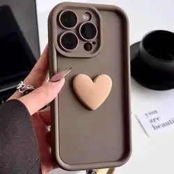 Custodia in silicone a forma di cuore 3D con retro opaco - Vestibilità universale