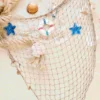Mermaid Seaside Blue Ornaments Fish Cotton Rope Nautical Fishing Net Wall Decor 6