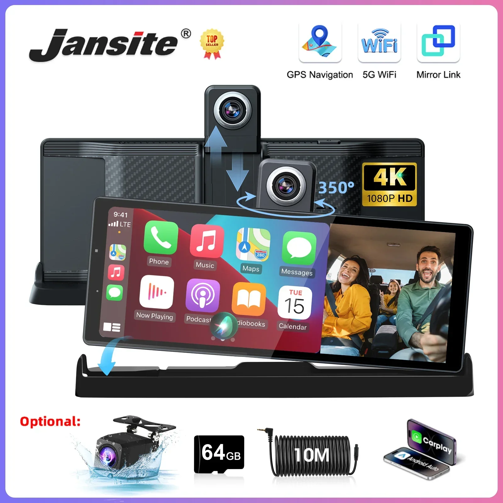 最 CarPlay 4K モニター カーナビゲー ナビ ドラレコ 安値 価格自動車