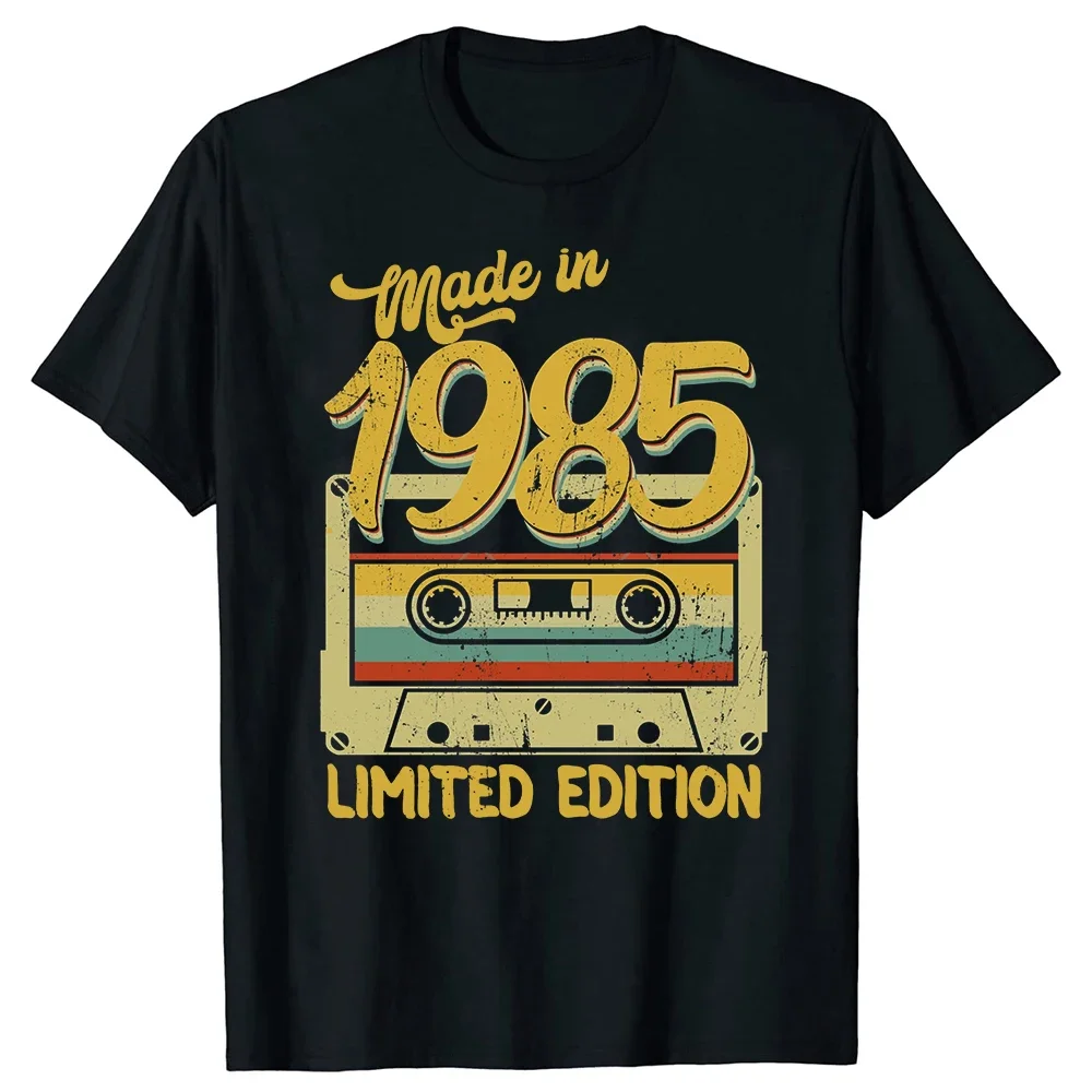 Vintage Made in 1985 39th Birthday 39 Years Old TShirts Summer Graphic 100% Cotton Streetwear Short-Sleeve Gifts Tee Men Tops