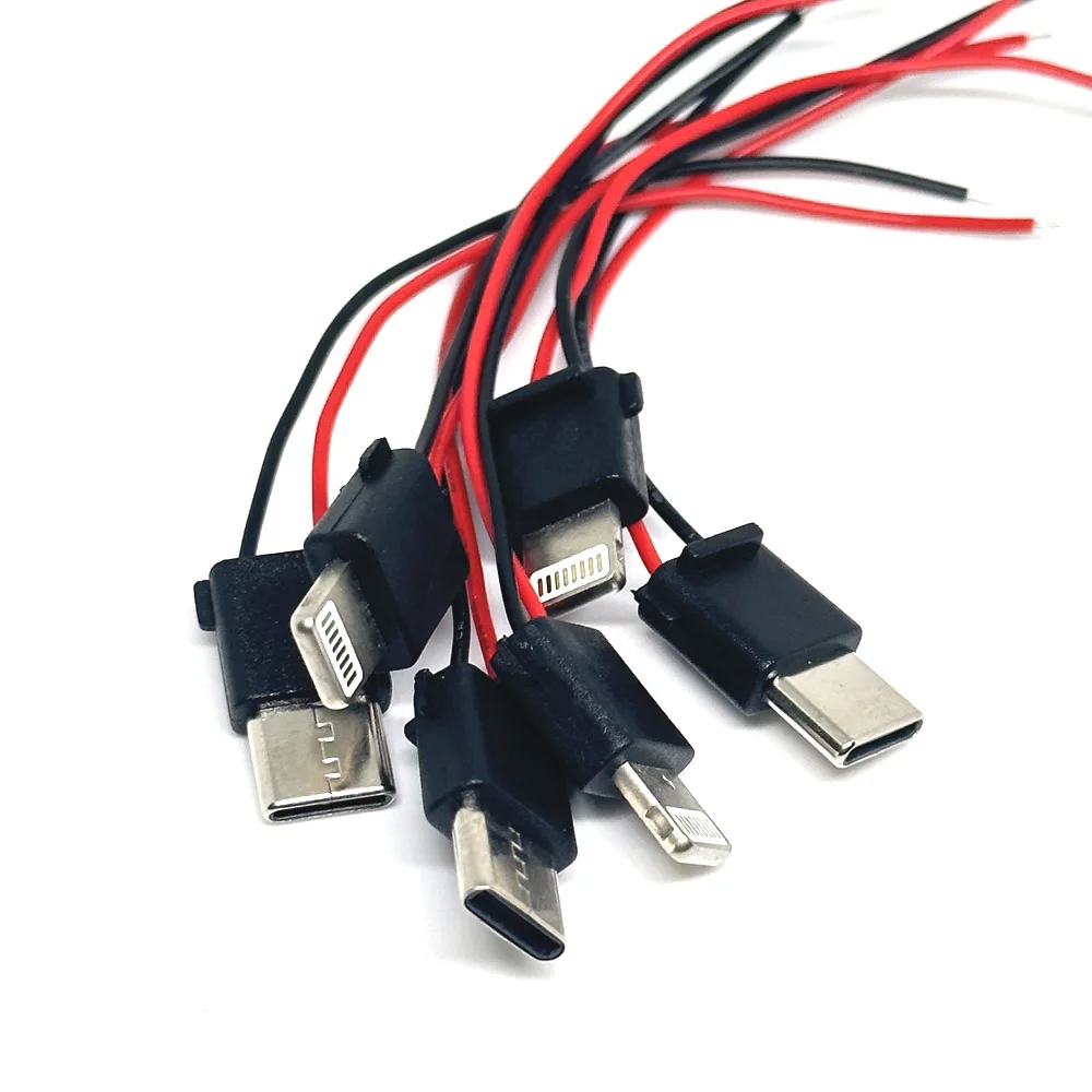 1pcs 2Pin Solder type IOS USB Male Plug For iphone Type-C Chip Board Connector DIY Charging Line Adapter Parts