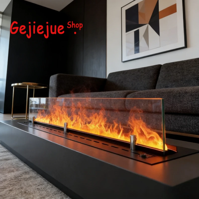 เตาผิงไฟฟ้าแบบพ่นละอองน้ำ 3 มิติ เปลวไฟหลากสี ประหยัดพลังงาน เป็นมิตรกับสิ่งแวดล้อม ไม่ใช้แก๊ส ไม่มีควัน เหมาะสำหรับติดผนัง 1