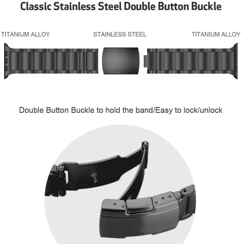 Titanium alloy strap for Apple watch Ultra 49mm 9 8 7 45mm 41mm Stainless steel replacement band for iwatch 6 5 4 3 SE 44mm 42mm