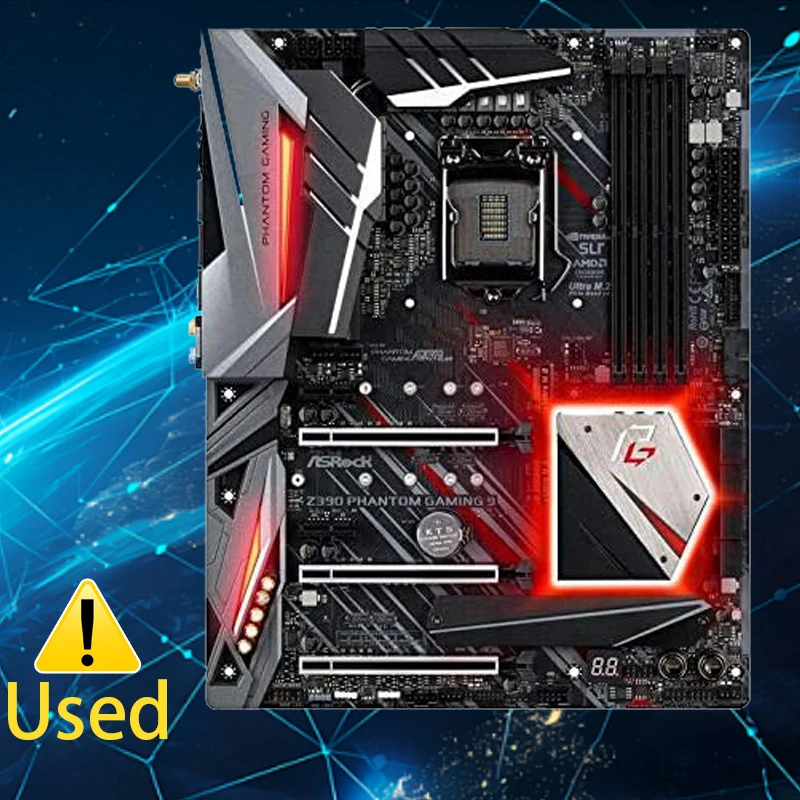 Usato Asrock Z390 Phantom Gaming 9 Scheda Madre Del Computer Lga 1151 Ddr4 Z390 Scheda Madre Desktop Usata Core I5 9600K I7 9700K Cpu
