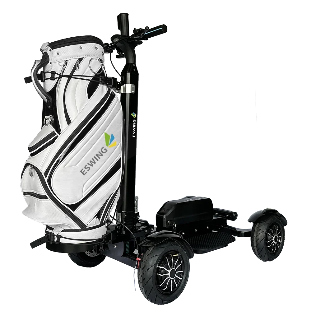 New Design Detachable Caddy 20 Ah Portable 2400w 4 Wheels Folding Electric Scooters Golf Cart