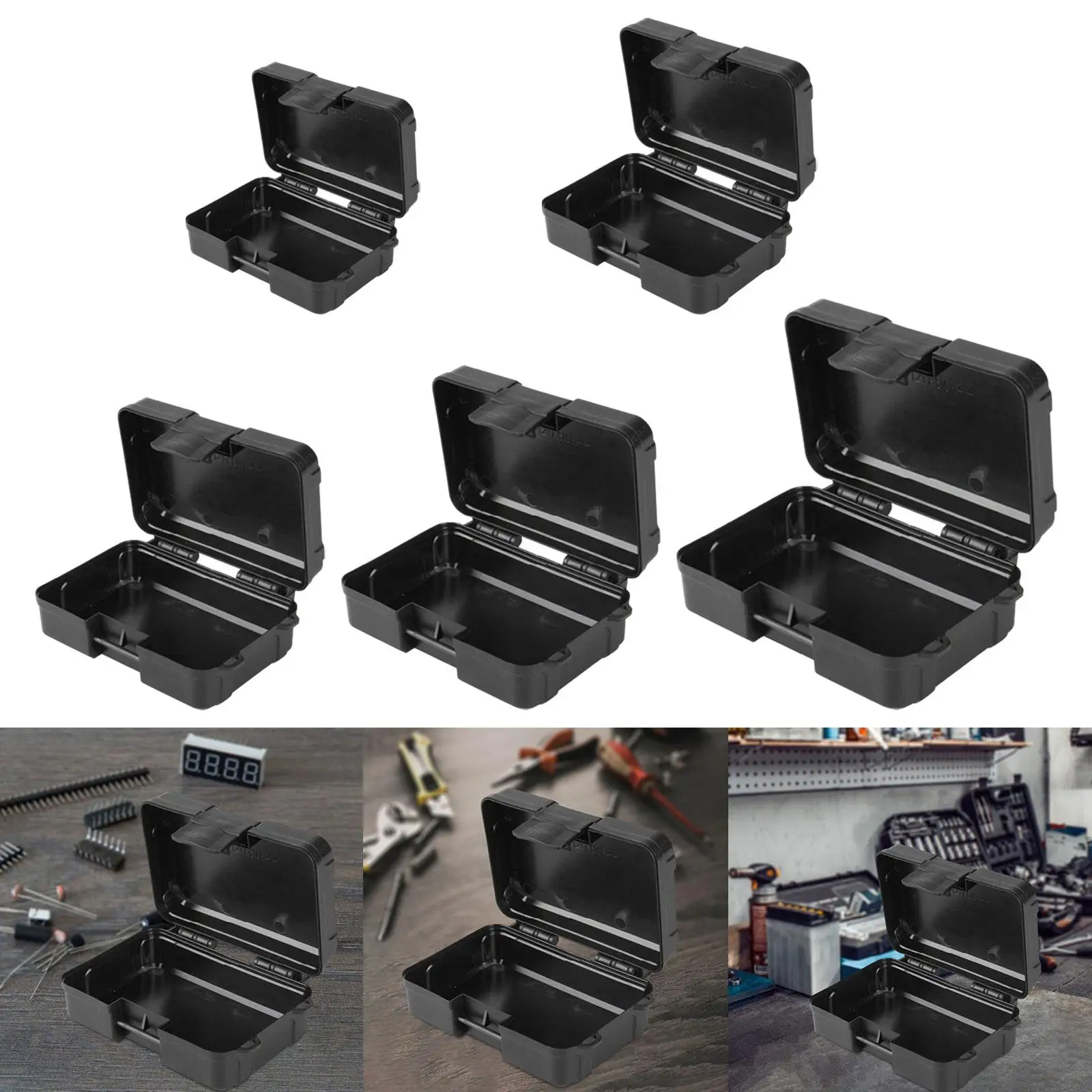 도구 상자 잠글 수 있는 자동차 트렁크 대형 휴대용 가정용 차고 액세서리 경량 하드 쉘 수공구 보관 운반 케이스