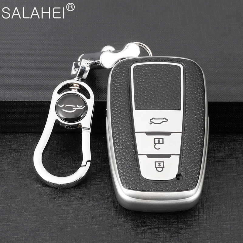 

TPU Car Key Case For Toyota Camry Corolla C-HR RAV4 Prado Avalon Land Cruiser Prius Key Fob Cover 3 Button 2017-2019 Accessories