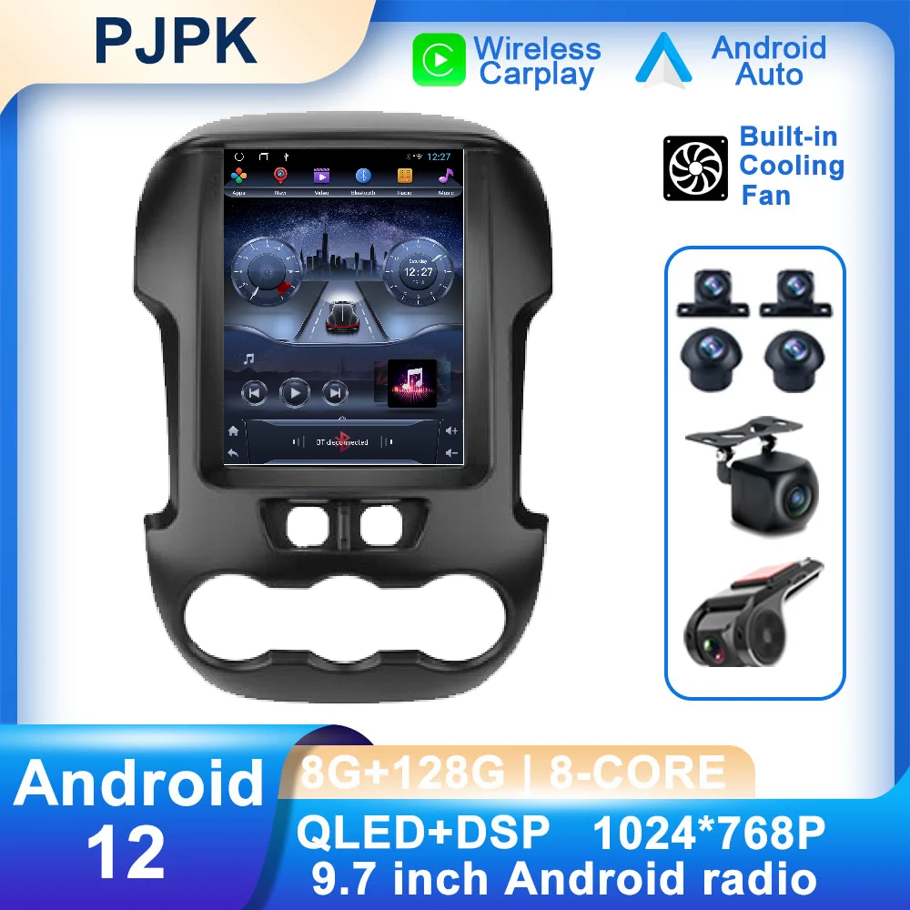 

Автомагнитола для Ford Ranger 9,7-2015, 2012 дюйма, Android 12, GPS, ADAS, DSP, SWC, 2 Din