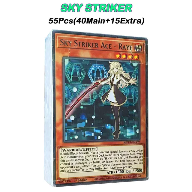 YU GI OH Board Game 55 Pcs/Set Yugioh Cards SKY STRIKER ACE Deck English Version Playing Card Game With Tin Box