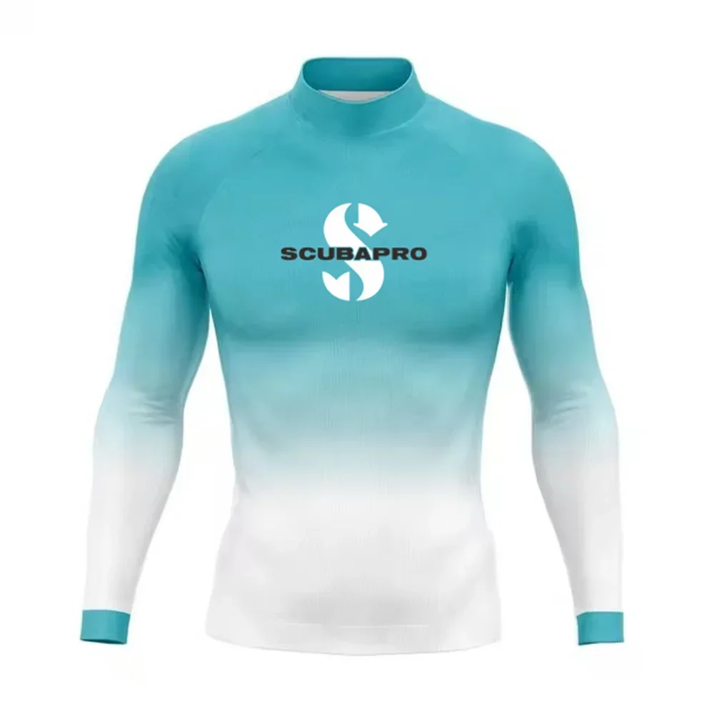 Men Long Sleeve Rash Guards Surf T-shirts UV Protection Swimsuit Surfing Diving Swimwear Swim Surf Beach Clothes Rashguard rash guard