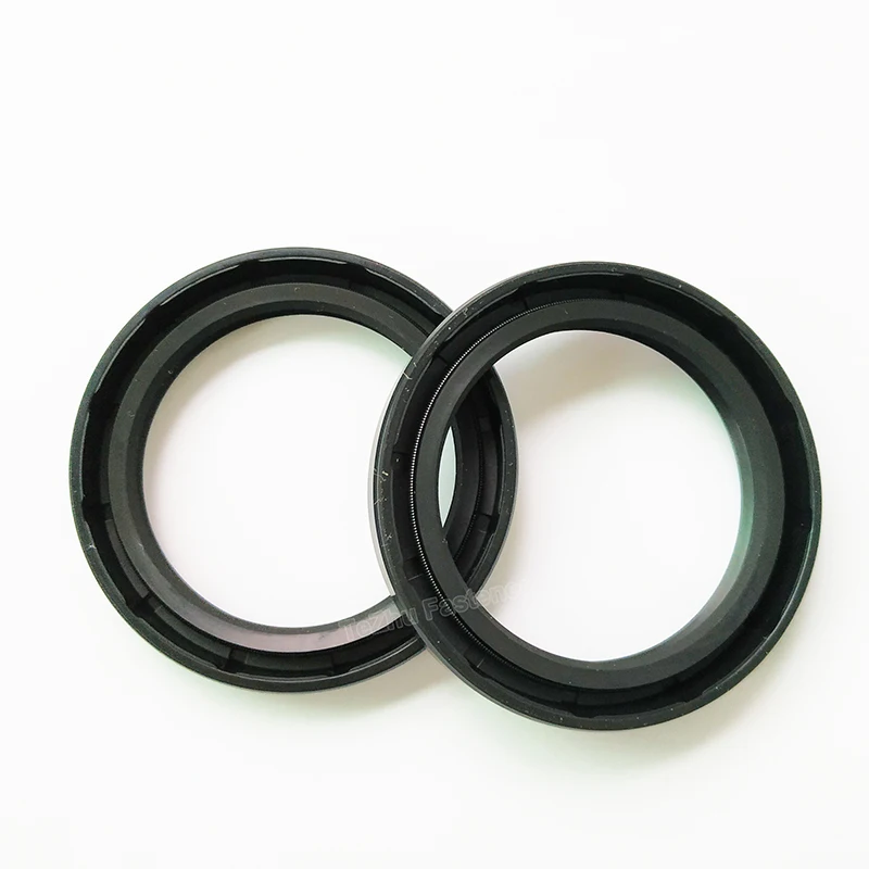 Universal TC Double Lip Oil Seal 10x25x8mm - Fluorine Rubber Rotary Shaft Seal With Steel Spring, 5 Pack High Pressure Brown