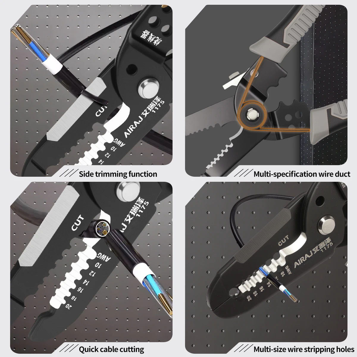 Pinces électriques AIRAJ multifonctions - Outils main pour mécanique et sertissage spécialisé pêche