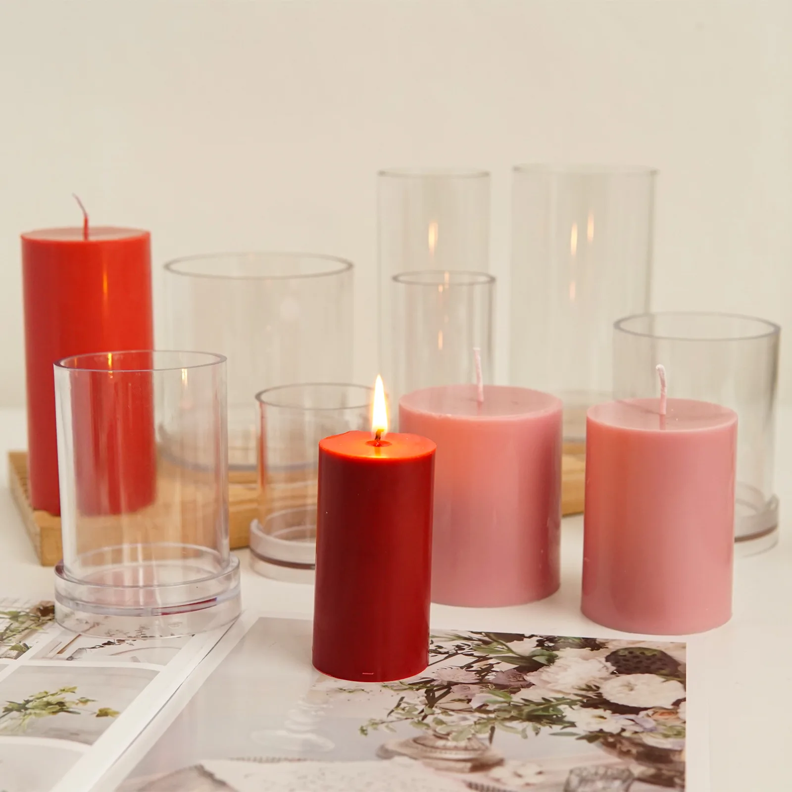 3D Cylindrical Candle Making Mold Kit - Acrylic Plastic Supplies