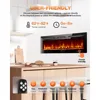 Electric Fireplace 60Inch,Realistic Flame Electric Fireplace Heater,Log Set/Crystal Flames 750-1500W with Timer Inserts/Mounted 3