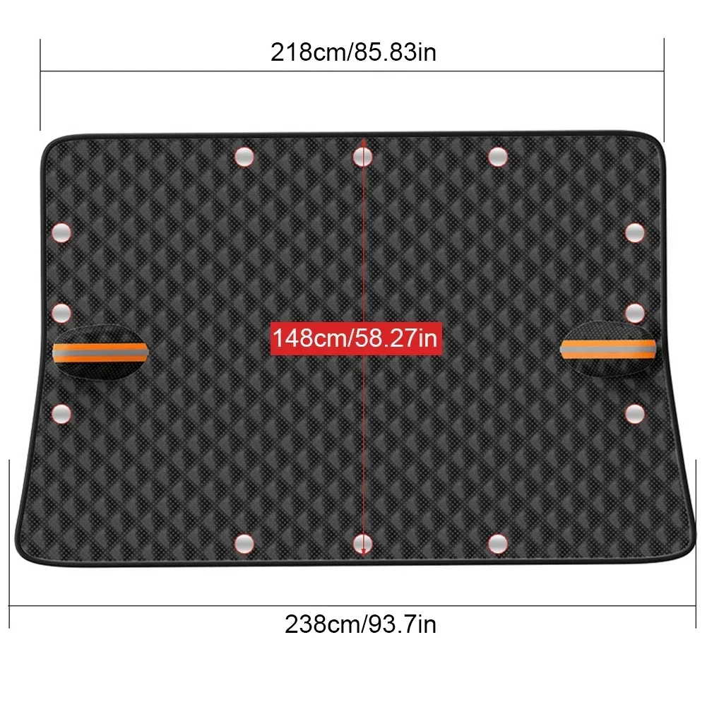 Car Sunshade Winter Magnetic Car Front Windscreen Cover Oxford Cloth Car Windshield Sunshades Rainproof Heat Insulation Cover Accessories