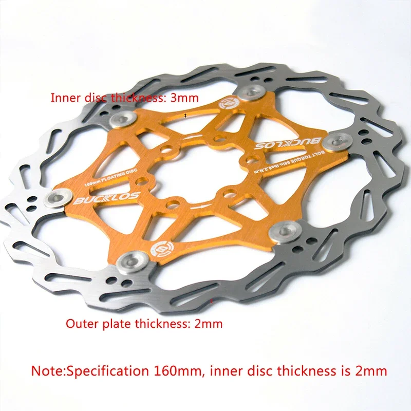 Durable Bicycle Brake Rotor with Screws 160/180/203mm Quick Cooling Float Rotor