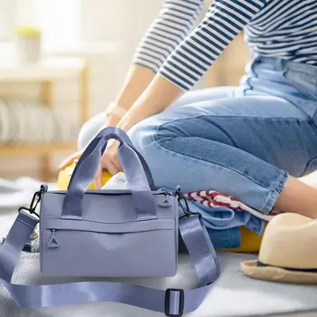 Small Gym Bags Waterproof Zippered Fitness Bags Outdoor Tote Bag With Shoulder Straps Portable Crossbody Bags For Hiking Running 2