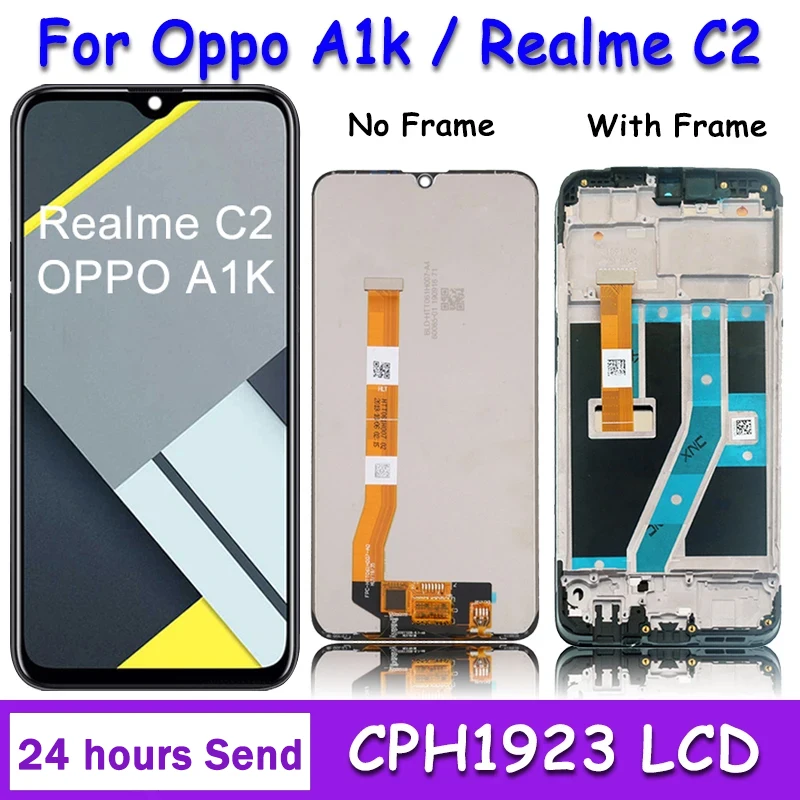 

Оригинальный ЖК-дисплей 6,1 дюйма для OPPO A1K CPH1923, внешний дисплей для Realme C2, rmx008, rmx451. Замена ЖК-дисплея