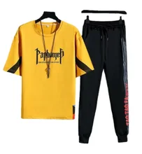 

2022 NEW Men's Sets Hip hop Clothes Streetwear Spring Summer Outfit Male T-shirt and Pant Two Pieces Hip-hop Set Casual Plus