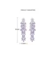 Wisteria flower earrings  Long versatile stylish Purple zircon design 5