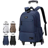 Children School bag with Wheels Students Backpacks For Boy Kids Trolley Bag Schoolbag Rolling Wheeled Backpack Travel Book Bag 1