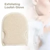 Soft Natural Loofah Glove Double-sided Body Scrub Sponge Pad Shower Body Scrubber Mitt for Shower Spa Skin Clean Bath Gloves 3