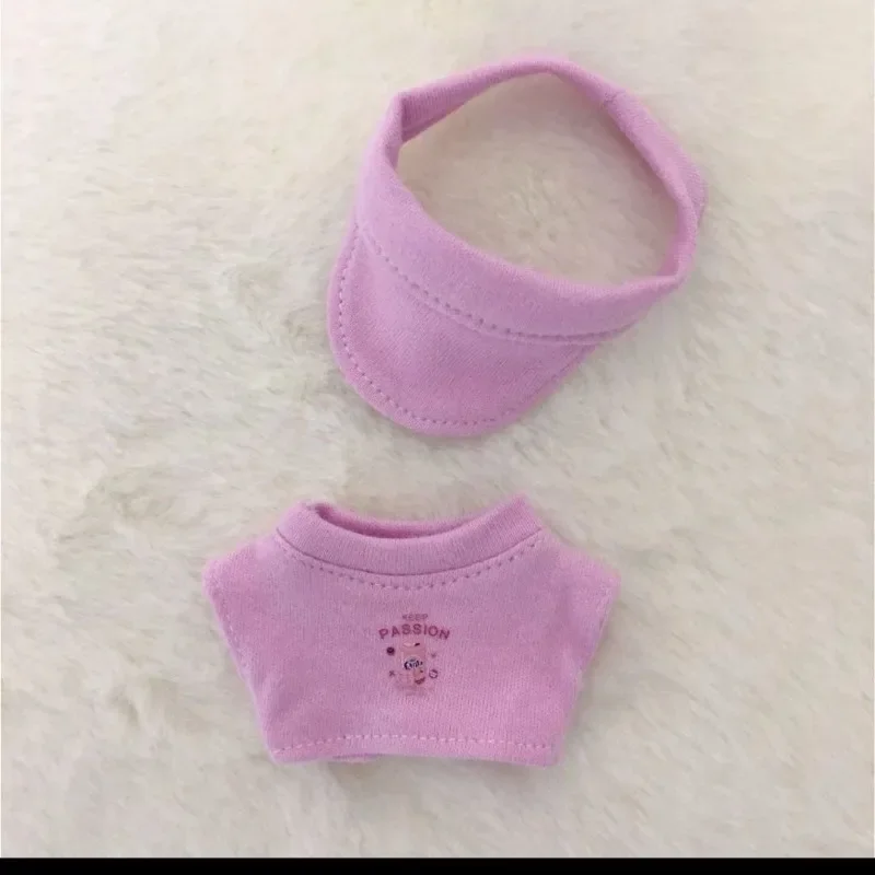 10cm chubby body can be used with sunshade hat, t-shirt set, baby clothes, celebrity dolls, suitable for doll clothes 5