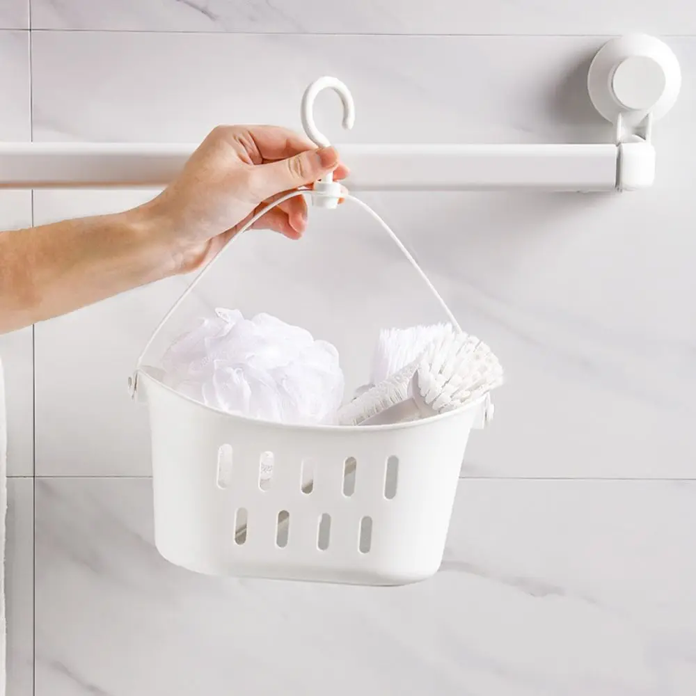 Portable Storage Basket Bathroom Hanging Drain Wash Bath Basket Creative Toiletry Box Shower Bedroom Corner Organizer