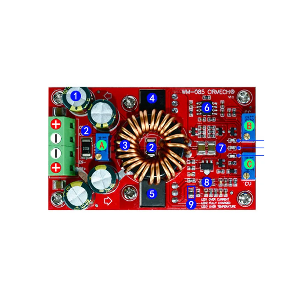 DC-DC 컨버터 DC8-35V DC0.6-35V 자동 부스트 벅 전원 공급 장치 모듈, 190W 태양광 충전 정전류 전원 공급 보드
