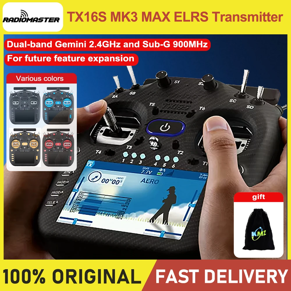 Radiomaster TX16S MK3 MAX с металлическими подвесами AG02, 16-канальным радиопередатчиком ELRS 2,4 ГГц для гоночного дрона FPV