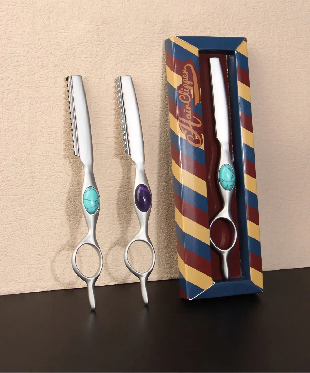 Professional Sharp Barber Razor Blade Purple Dragon Hair Razors Cut Hair Cutting Thinning Knife Salon Tools