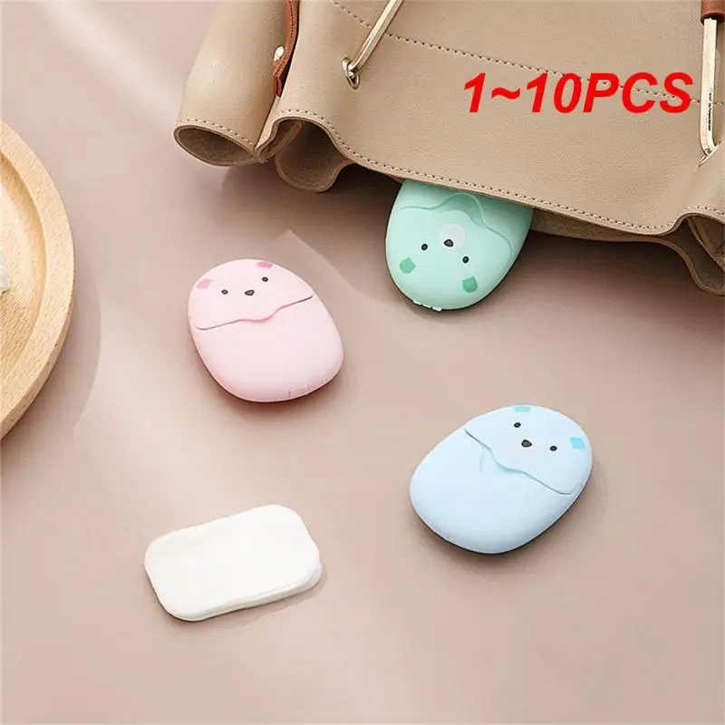 

1 ~ 10 шт. одноразовые коробки бумажного мыла для путешествий кемпинга портативная коробка для мытья рук ароматизированные ломтики листы мини мыло бумага Отбеливающее мыло