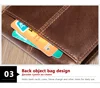 Men Wallets 100% Genuine Cow Leather RFID Anti-theft Short Leather Men Purse High Quality Luxury Brand Male's Wallet Card Holder 4