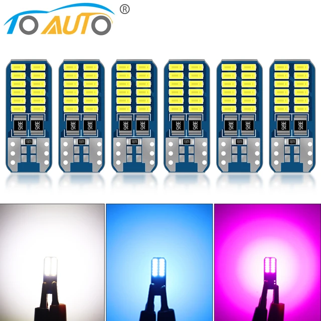 10pcs 194 W5W T10-3014-24SMD LED Canbus Error Free Car License