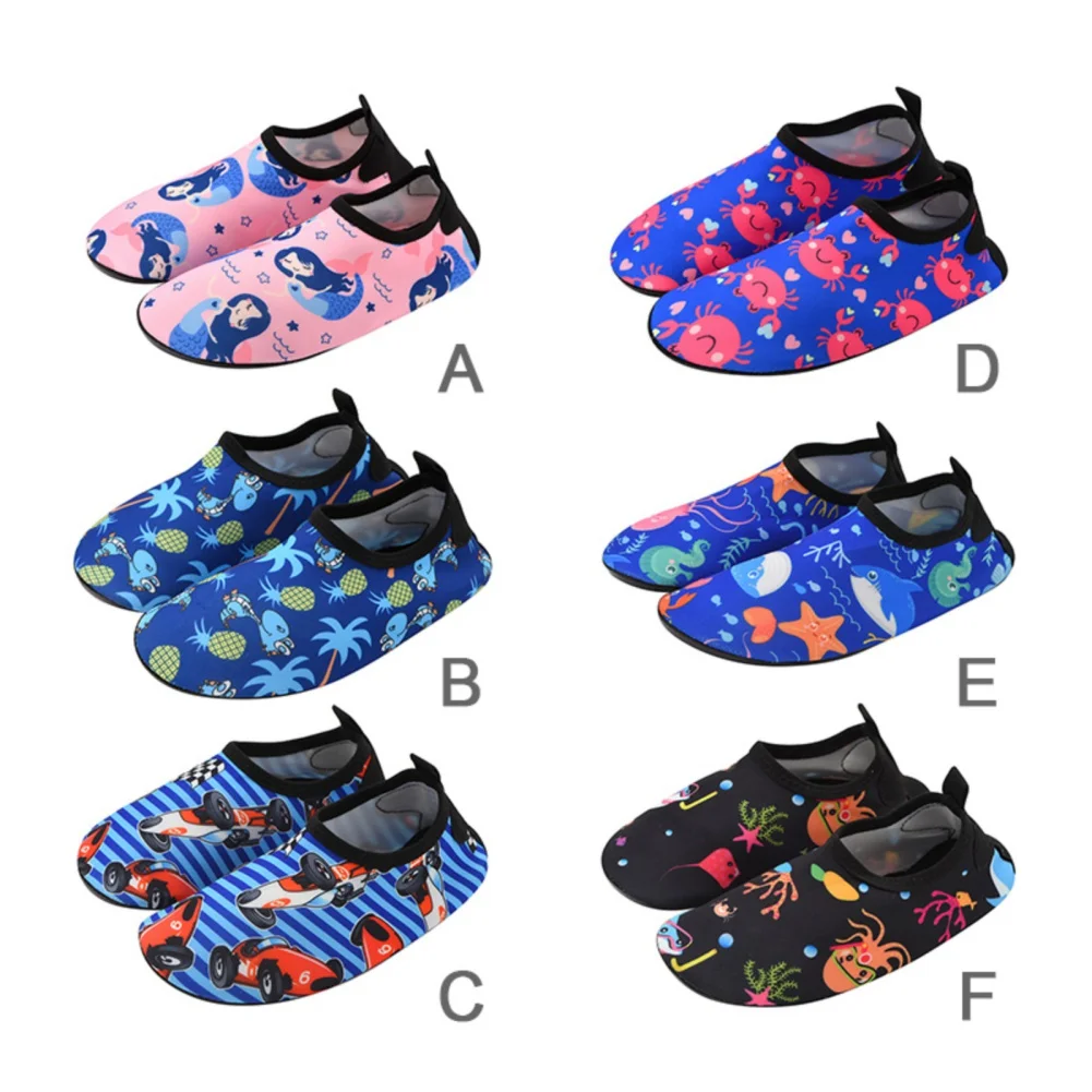 Children's Beach Shoes Boys And Girls Barefoot Non-Slip Wading Snorkeling Soft Soled Rubber Diving