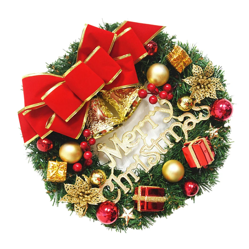 

Рождественский искусственный венок, праздничный декоративный венок, Висячие принадлежности для дома, Рождественская вечеринка, настенное окно (случайный выбор), 30 см